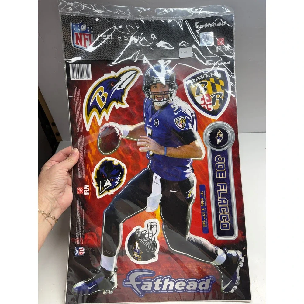 Fathead Joe Flacco Baltimore Ravens NFL Teammate Vinyl Wall Decals 11x17 New